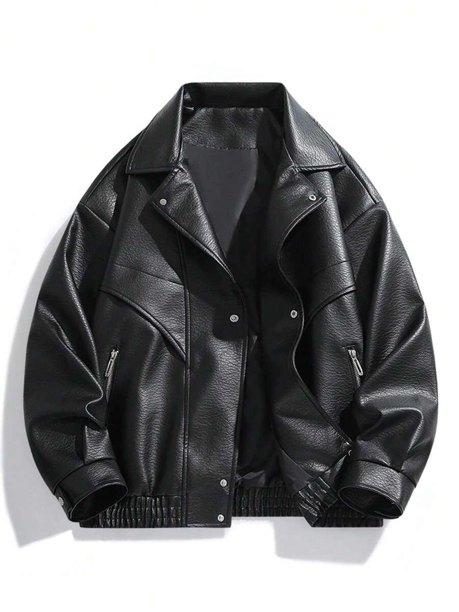 czarna kurtka imitacja skóry