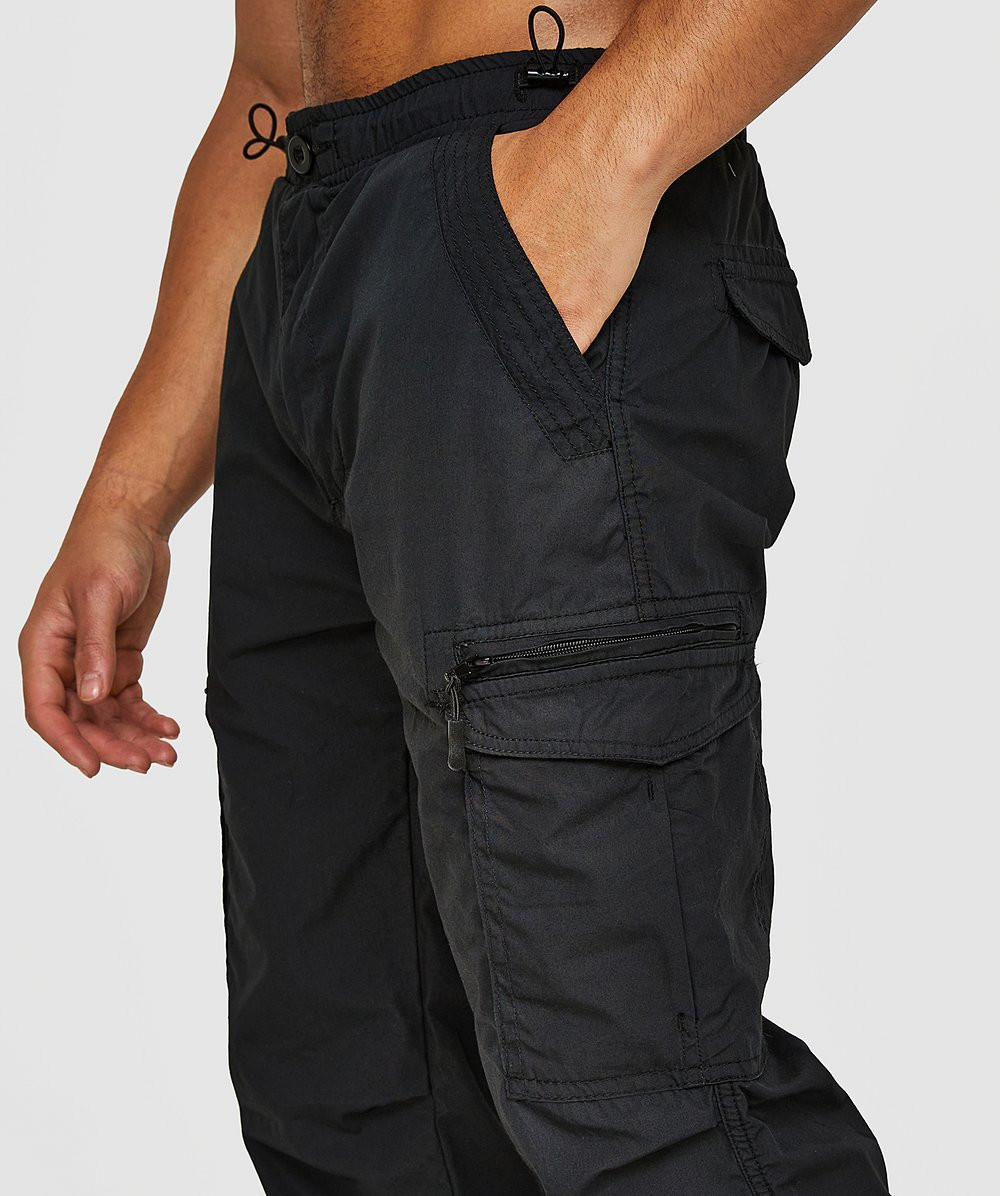 czarne spodnie bojówki Farelli kieszenie 