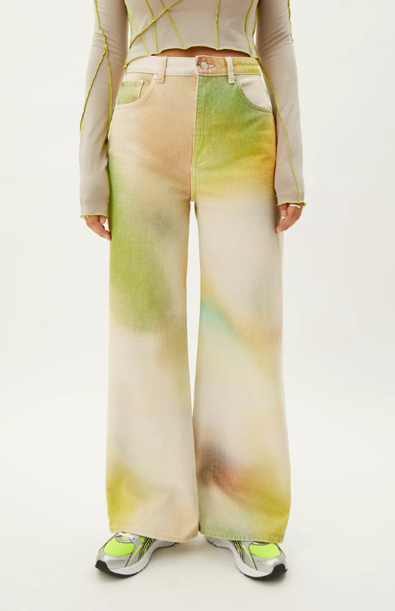 SPODNIE JEANS print