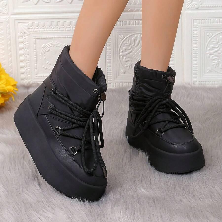CZARNE BUTY ŚNIEGOWCE