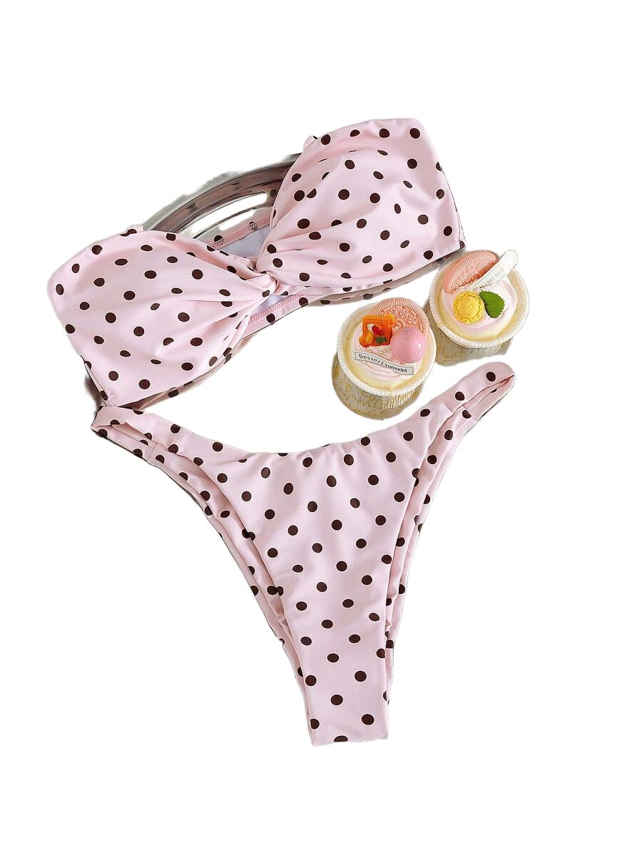 DWUCZĘŚCIOWE BIKINI W GROSZKI