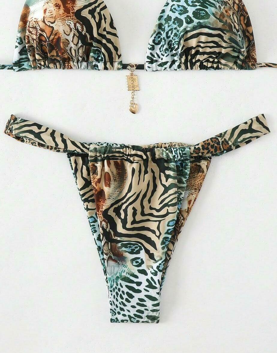 dół od bikini animal print
