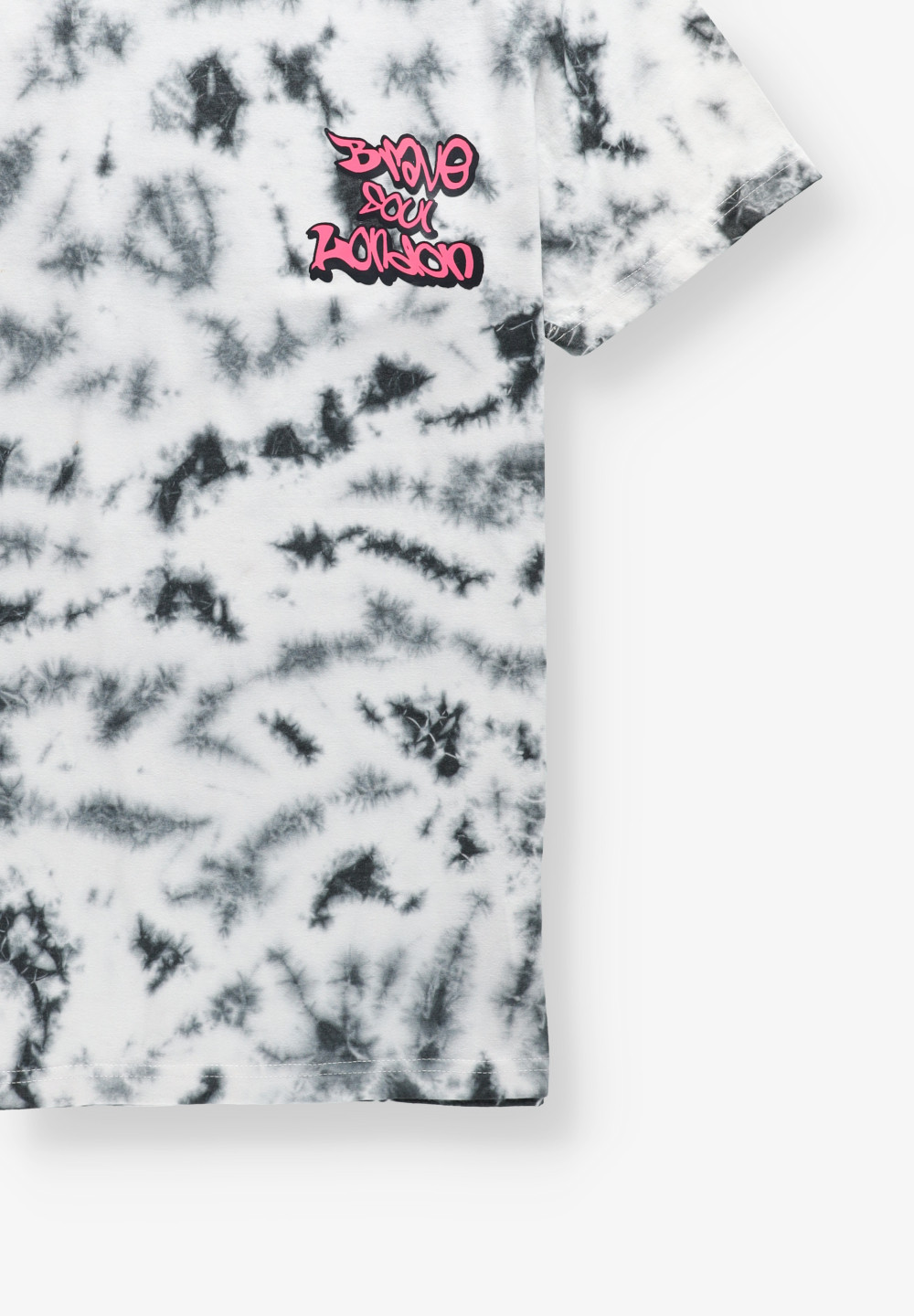 T-SHIRT Z KRÓTKIM RĘKAWEM OKRĄGŁY DEKOLT WZÓR TIE DYE