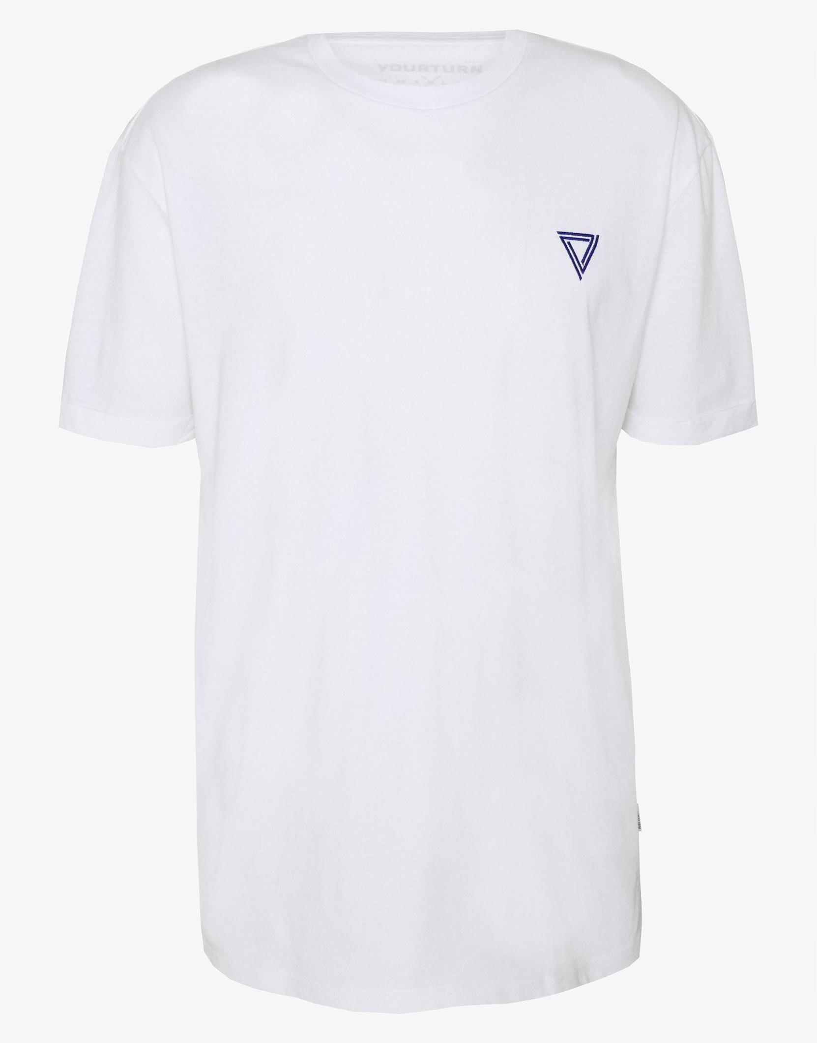 biały t-shirt logo 
