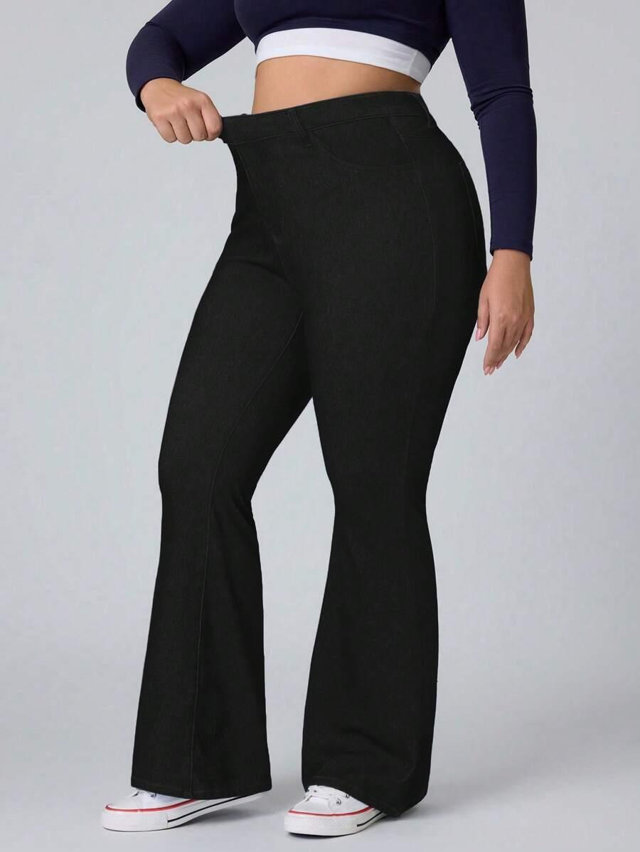 CZARNE SPODNIE JEANS