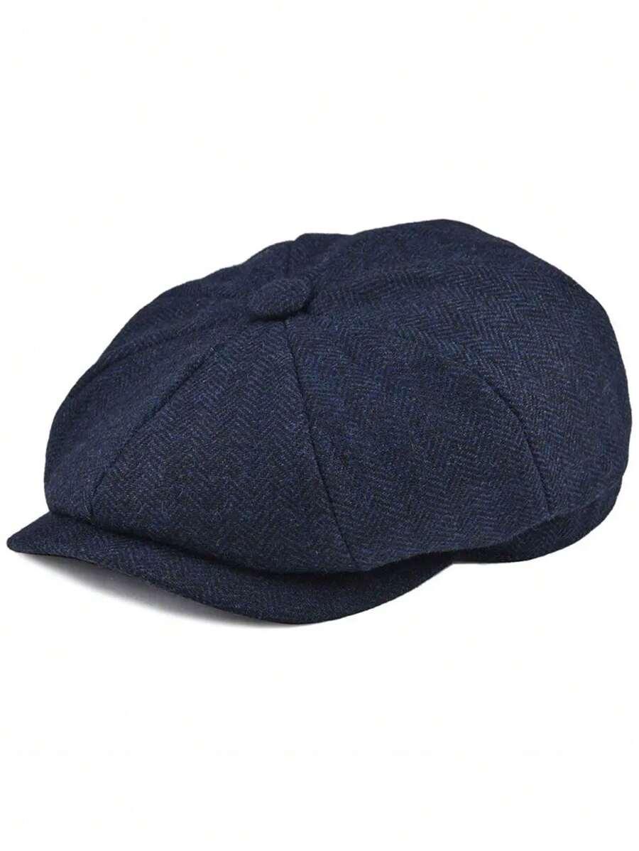 GRANATOWA CZAPKA Z DASZKIEM