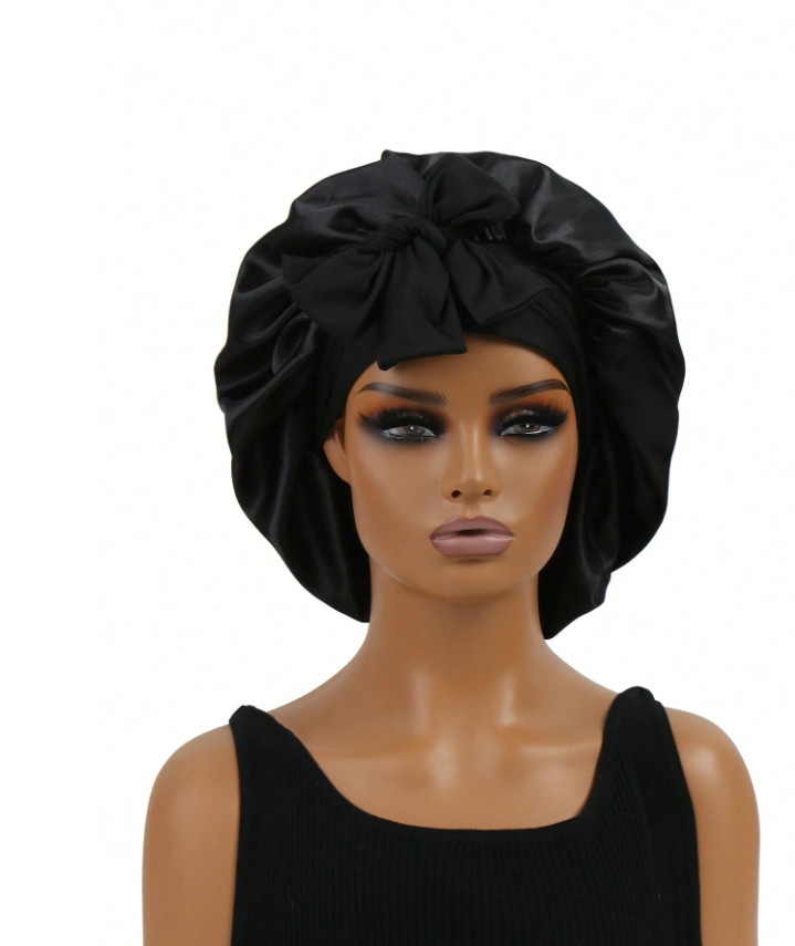 czarny turban na głowę
