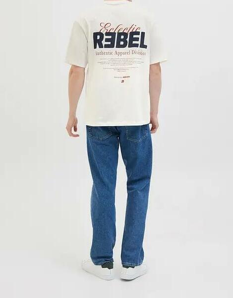 T-SHIRT MĘSKI BAWEŁNIANY OKRĄGŁY DEKOLT 