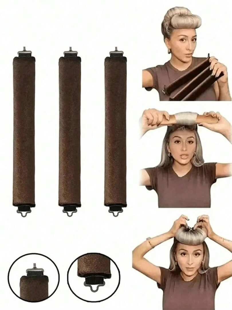 BRĄZOWE WAŁKI DO WŁOSÓW 3-PACK