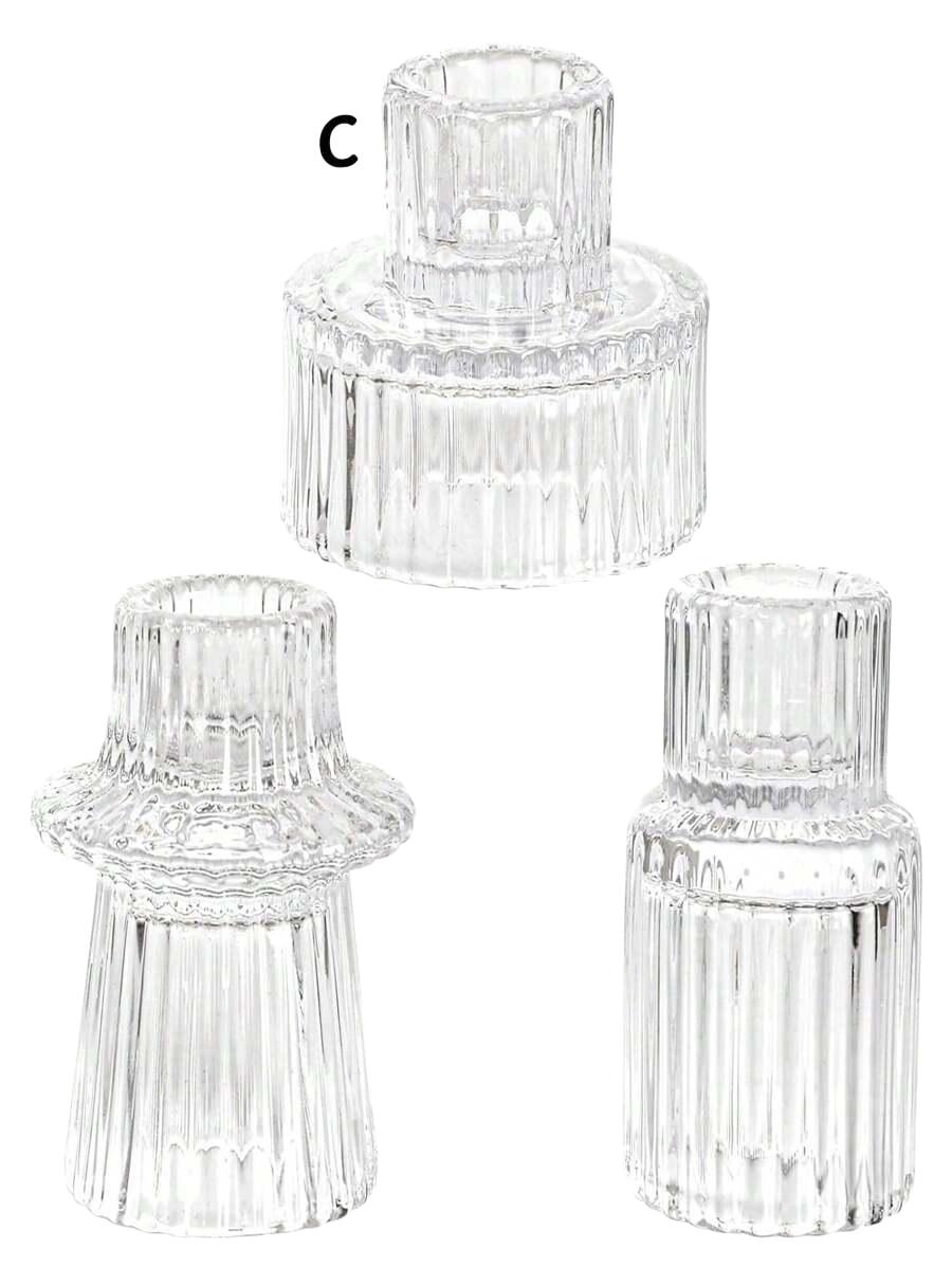PRZEZROCZYSTY ŚWIECZNIK 3-PACK