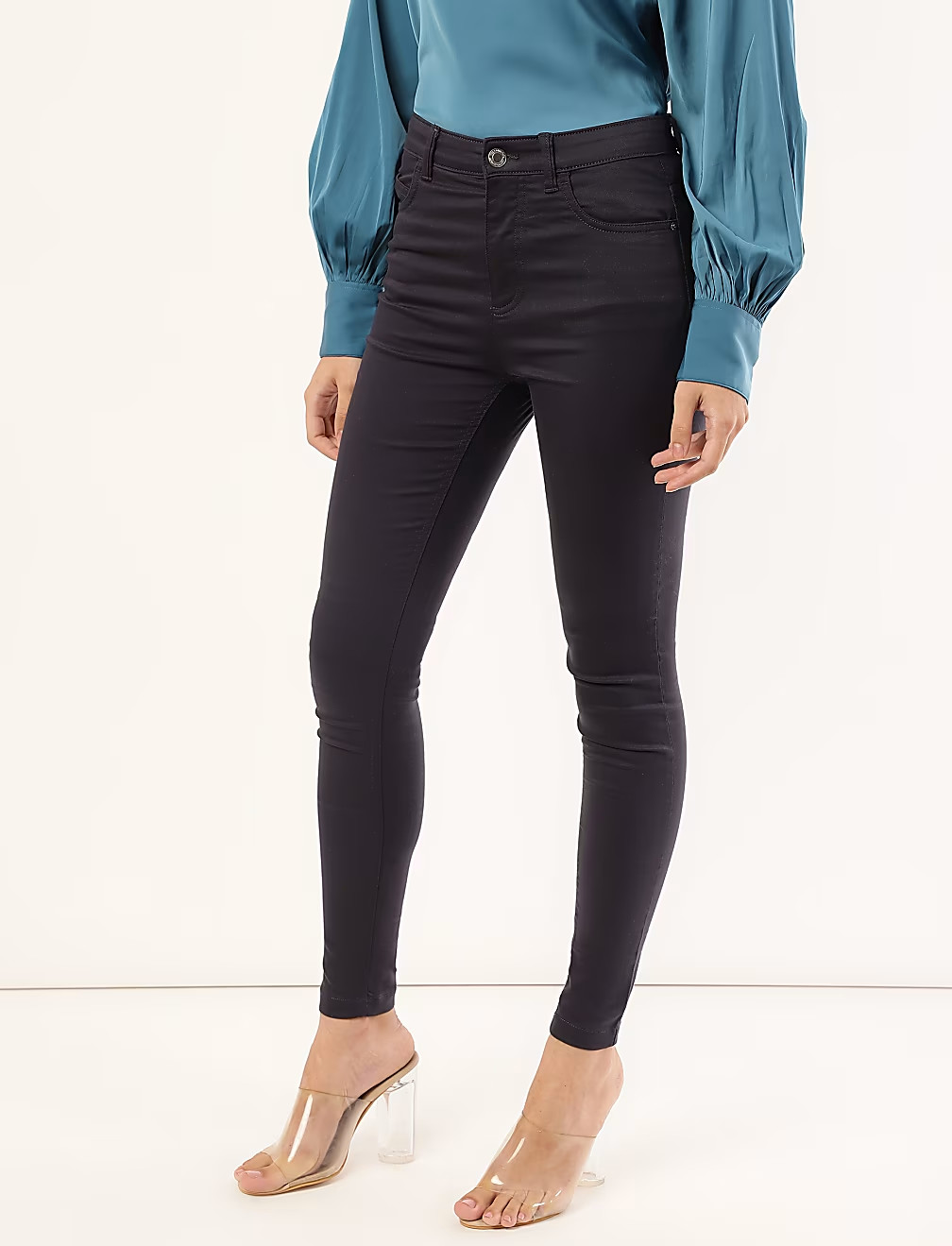 spodnie rurki wysoki stan T57-9434K-NL