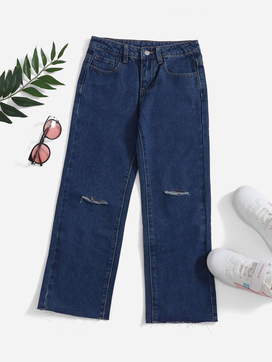 spodnie jeans przetarcia