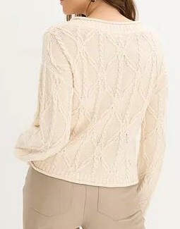 SWETER DAMSKI PLUS SIZE OKRĄGŁY DEKOLT