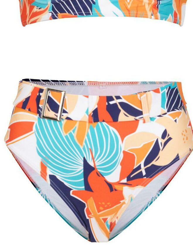 KOBIECY DÓŁ BIKINI ROŚLINNY WZÓR 