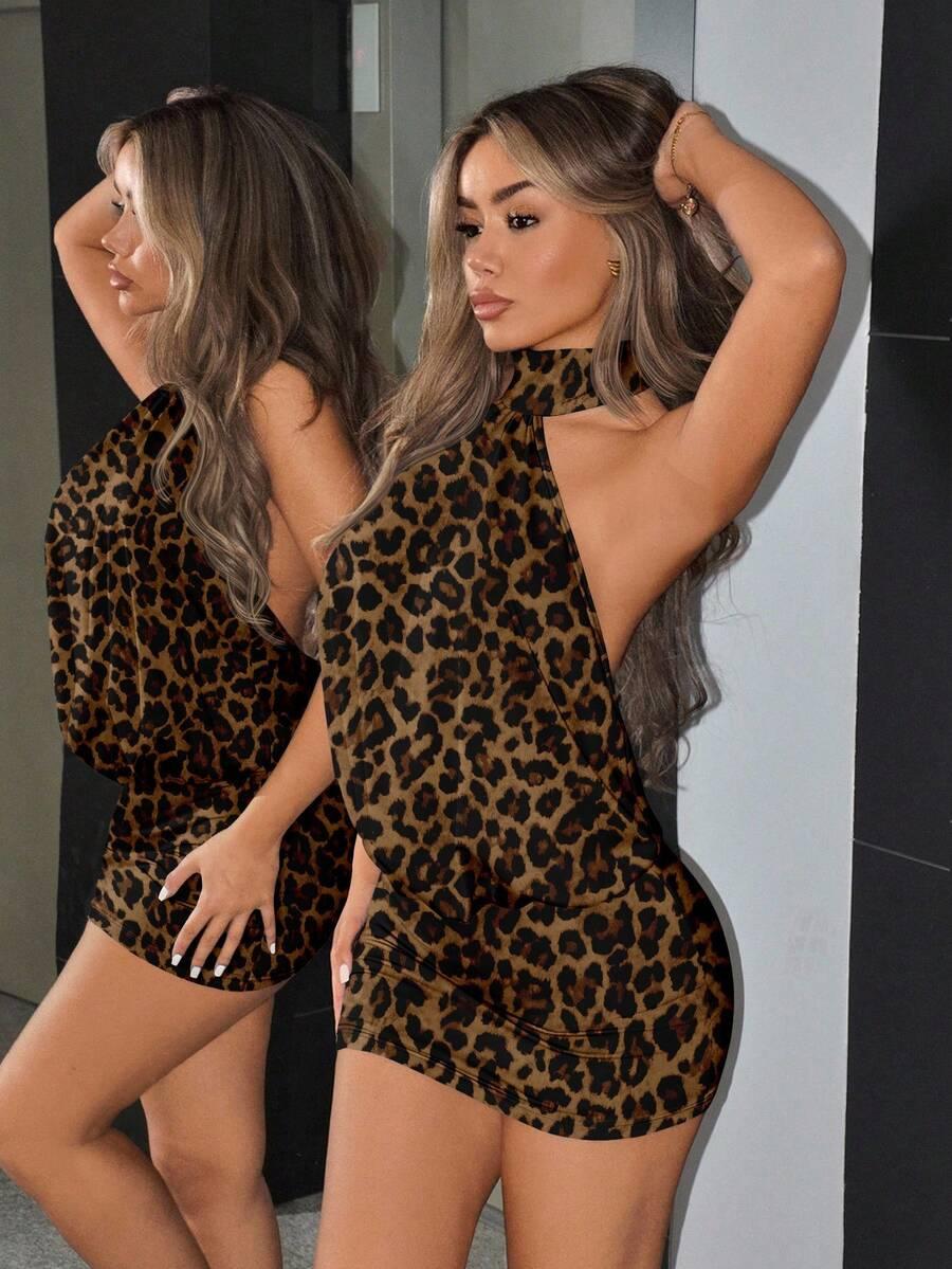 mini sukienka animal print 