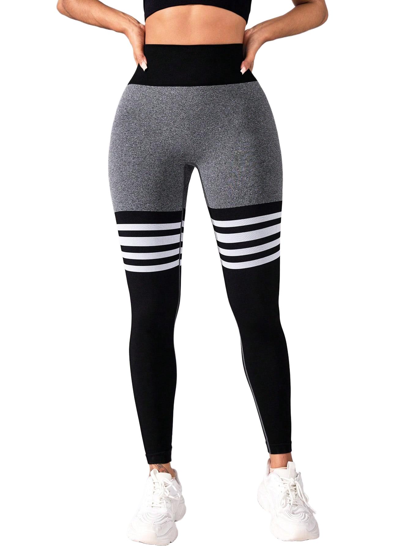 LEGGINSY SPORTOWE W CZARNE PASKI