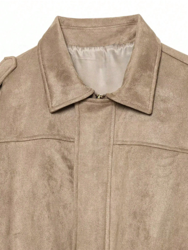 BRĄZOWA KURTKA BOMBER