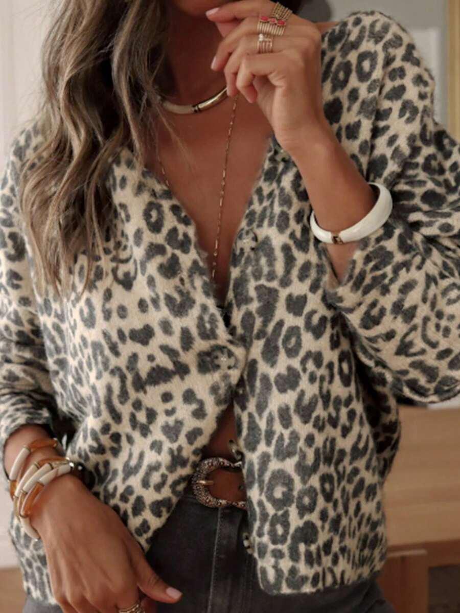 kardigan animal print 