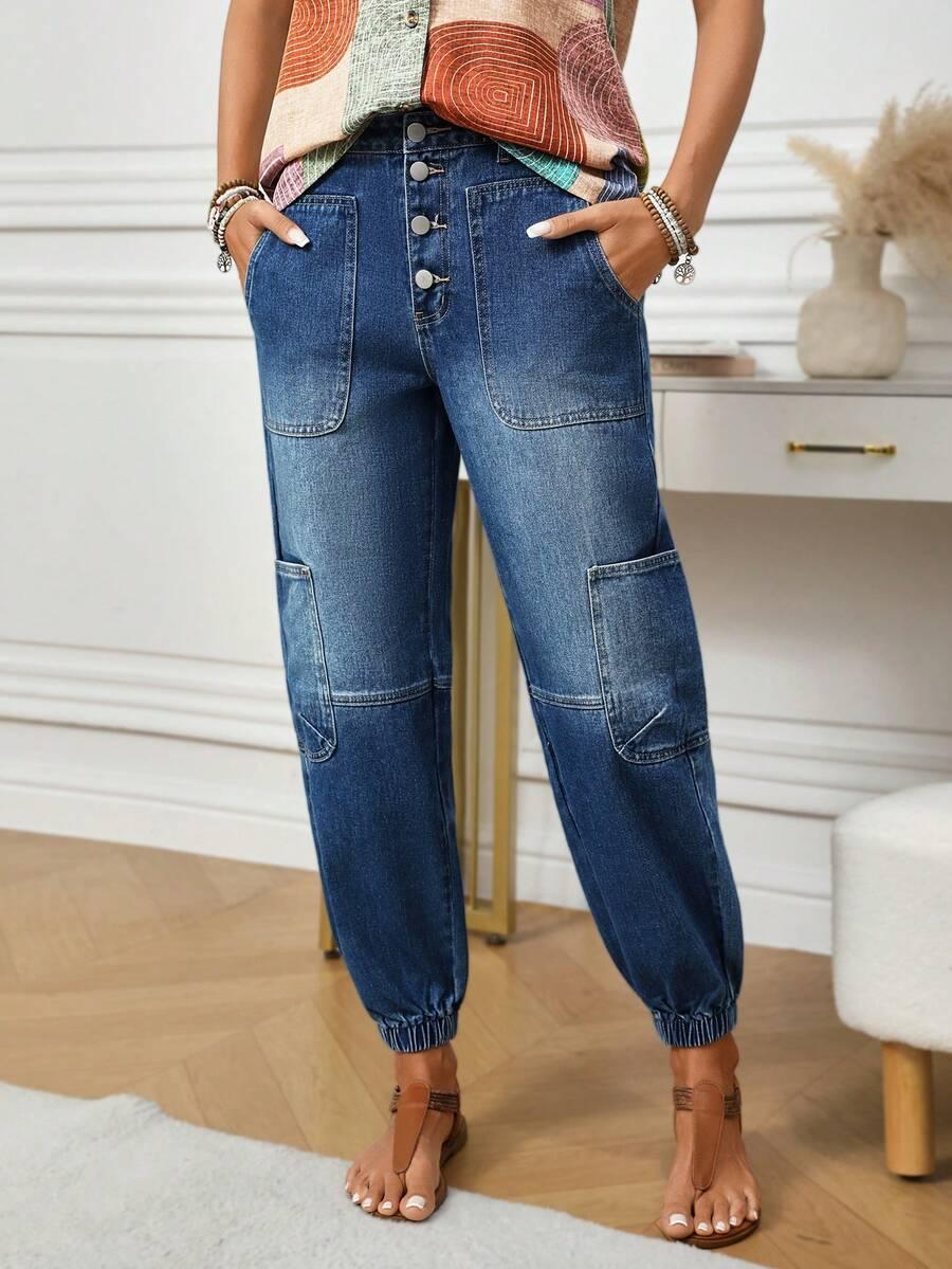 NIEBIESKIE SPODNIE JEANS
