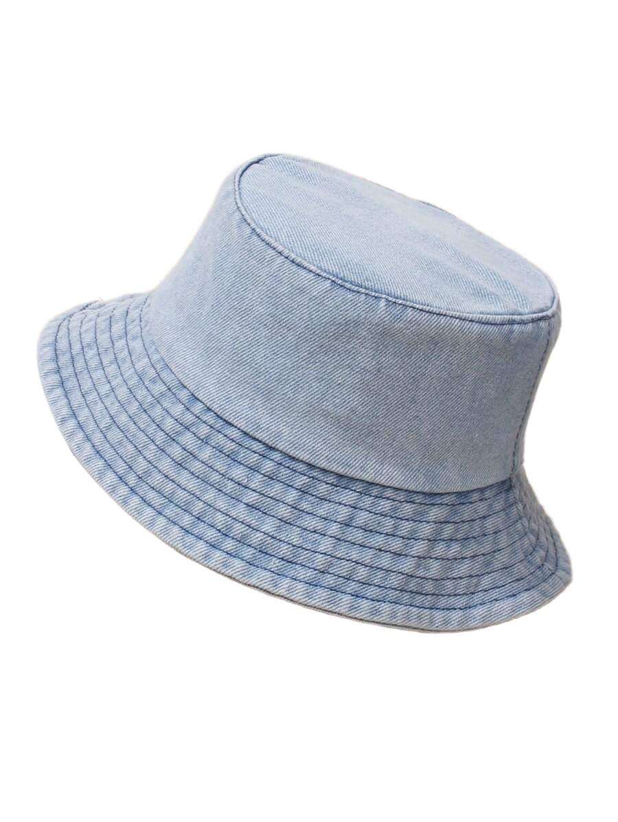niebieski kapelusz bucket