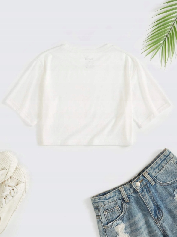 BIAŁY T-SHIRT NADRUK