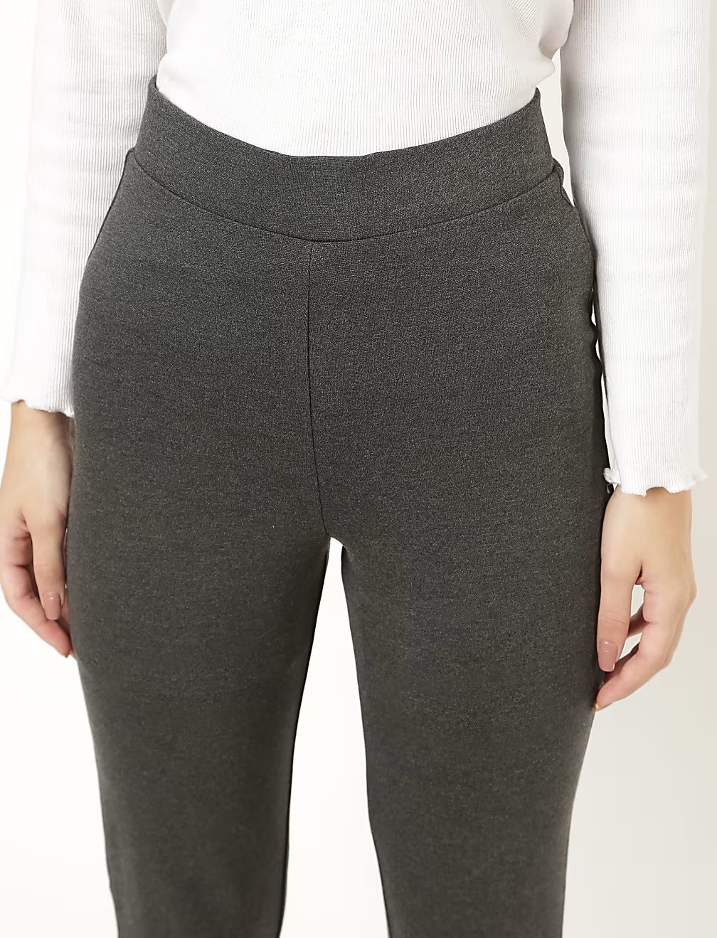 SZARE KLASYCZNE LEGGINSY T59-4967K-VP