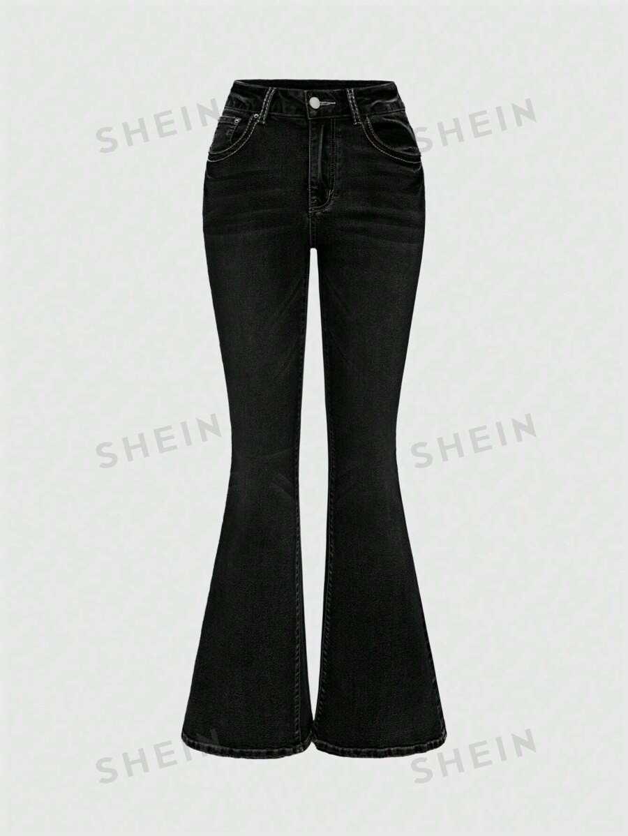 CZARNE SPODNIE JEANS