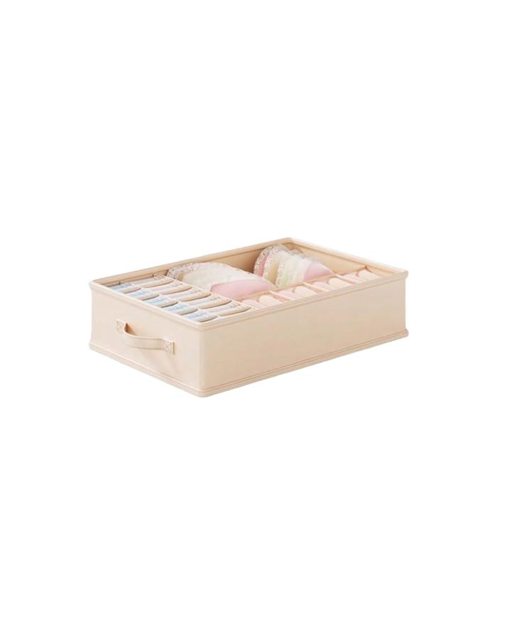 kremowy organizer 17-komorowy