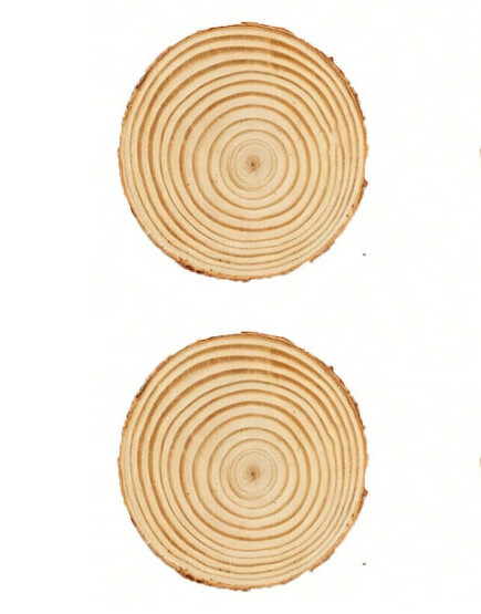 OZDOBNE DREWNIANE PLASTRY 2-PACK