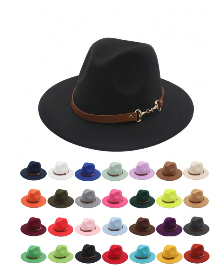 żółty KAPELUSZ FEDORA