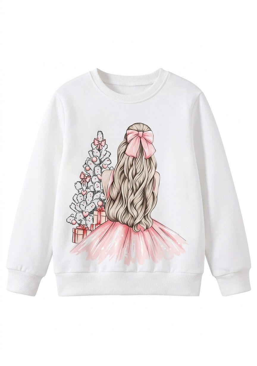 BIAŁA BLUZA NADRUK