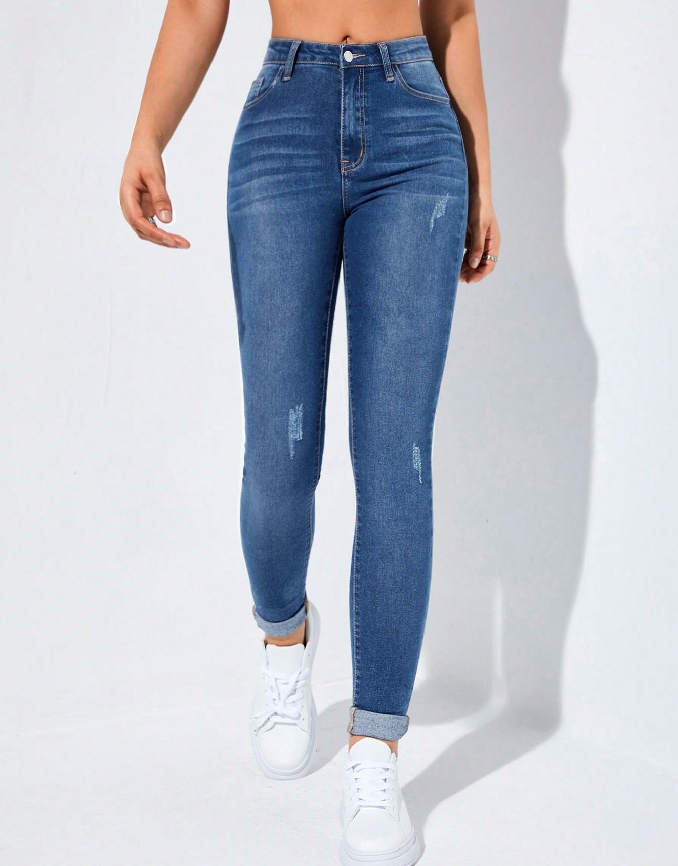NIEBIESKIE SPODNIE JEANS RURKI