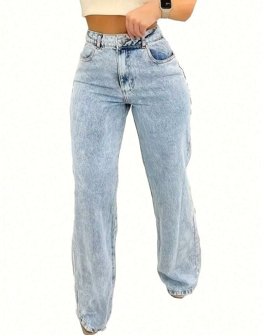 NIEBIESKIE SPODNIE JEANS