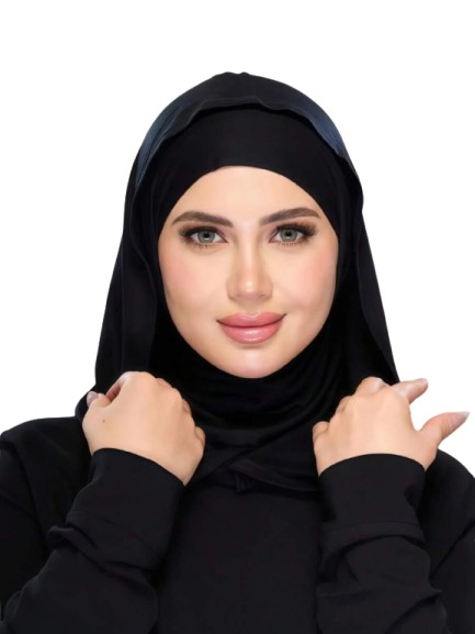 czarny turban na głowę