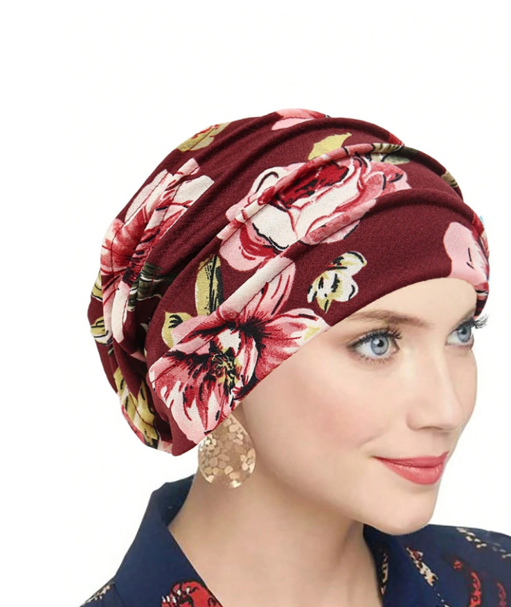 turban kwiatowy wzór