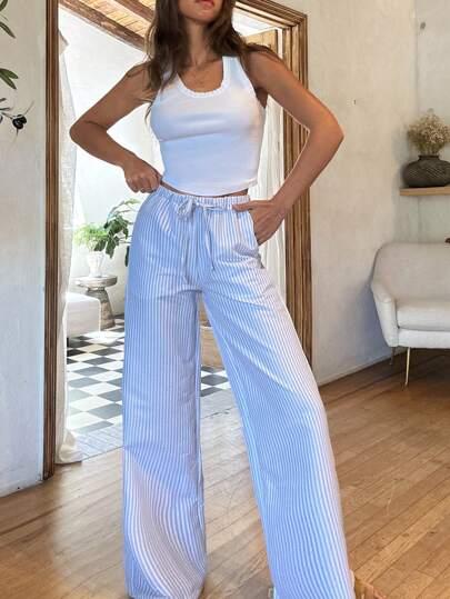 spodnie w paski casual
