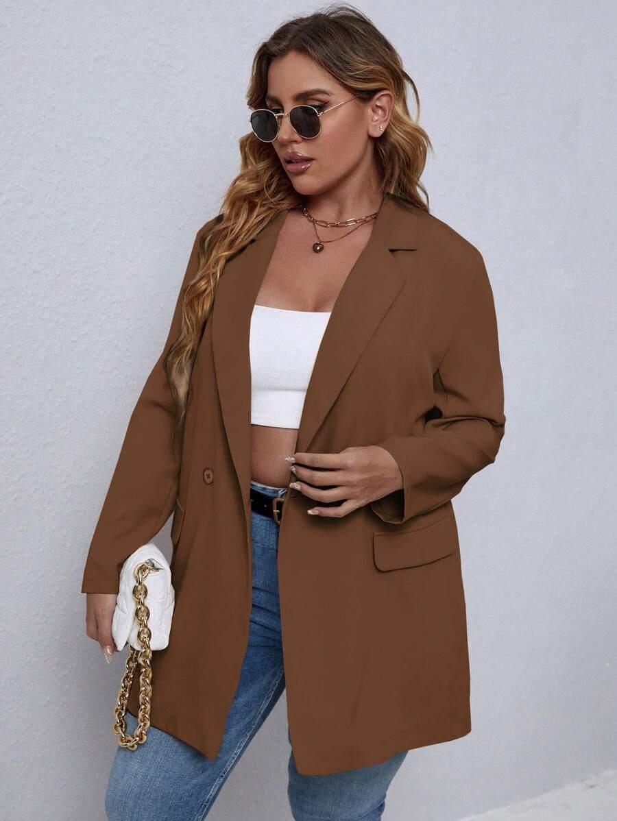 brązowa marynarka długi rękaw