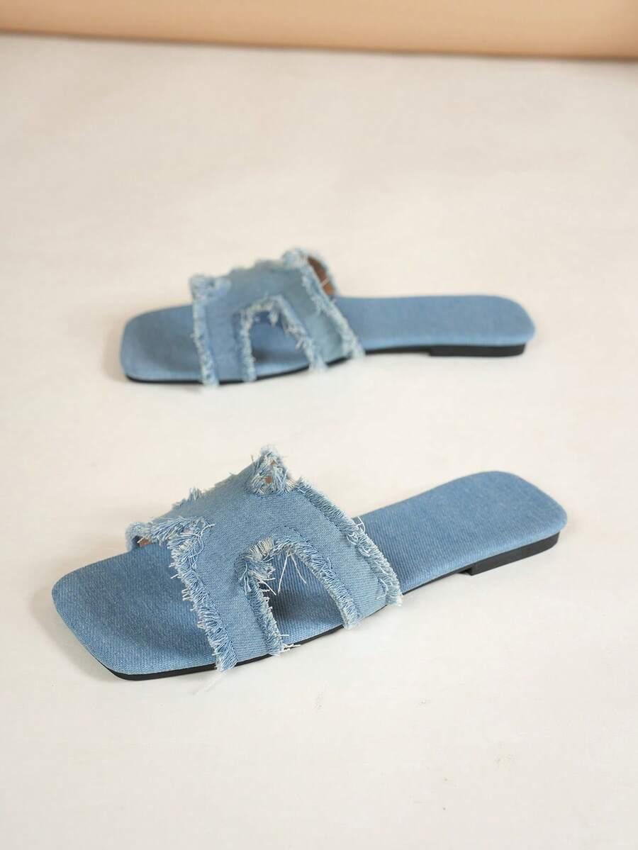 NIEBIESKIE KLAPKI JEANS 