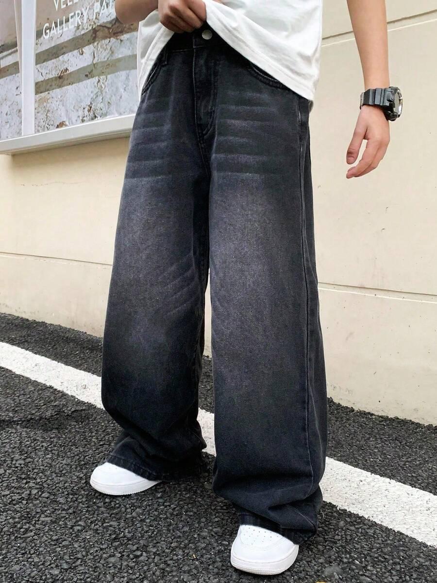 czarne baggy spodnie