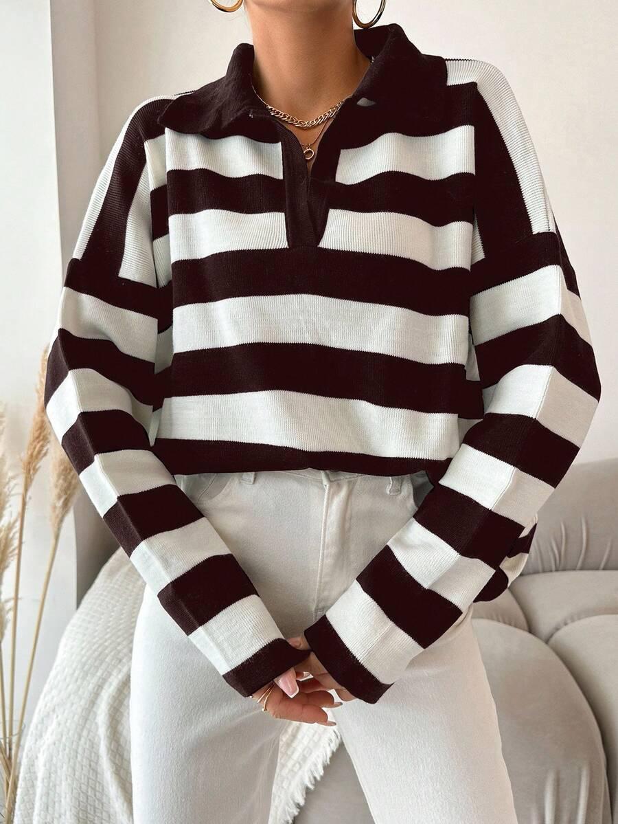 sweter wzór paski