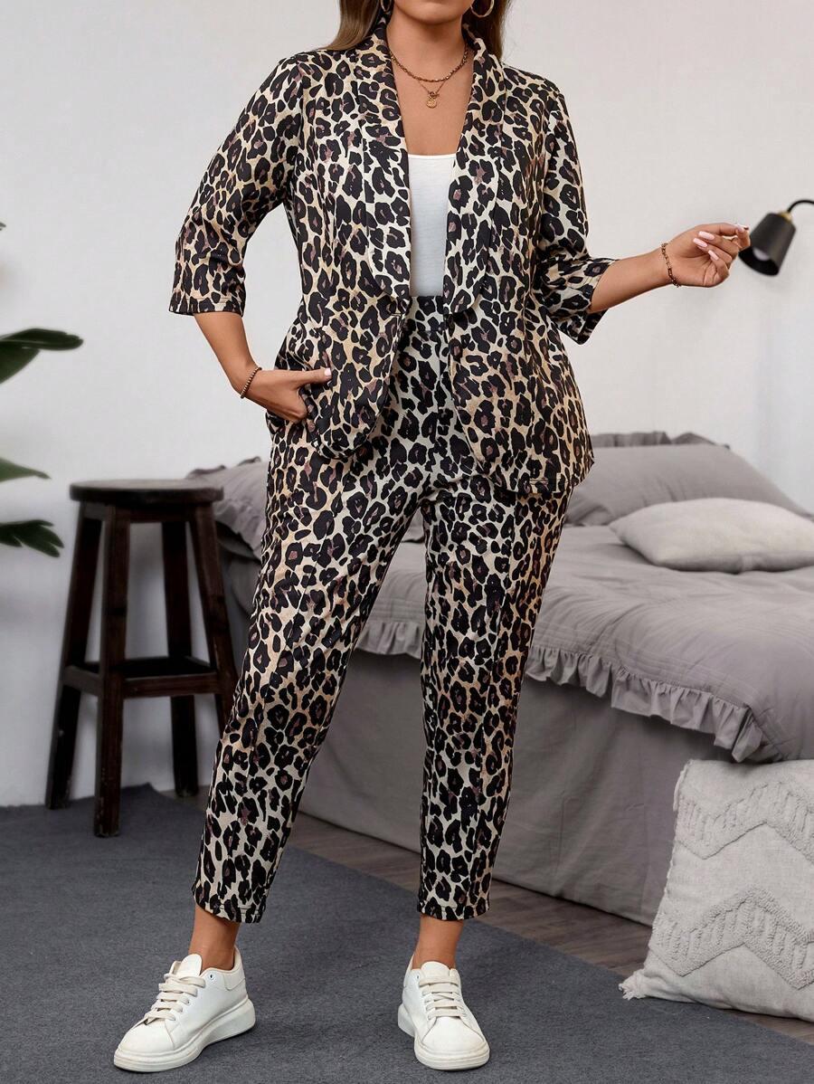 MARYNARKA SPODNIE KOMPLET ANIMAL PRINT
