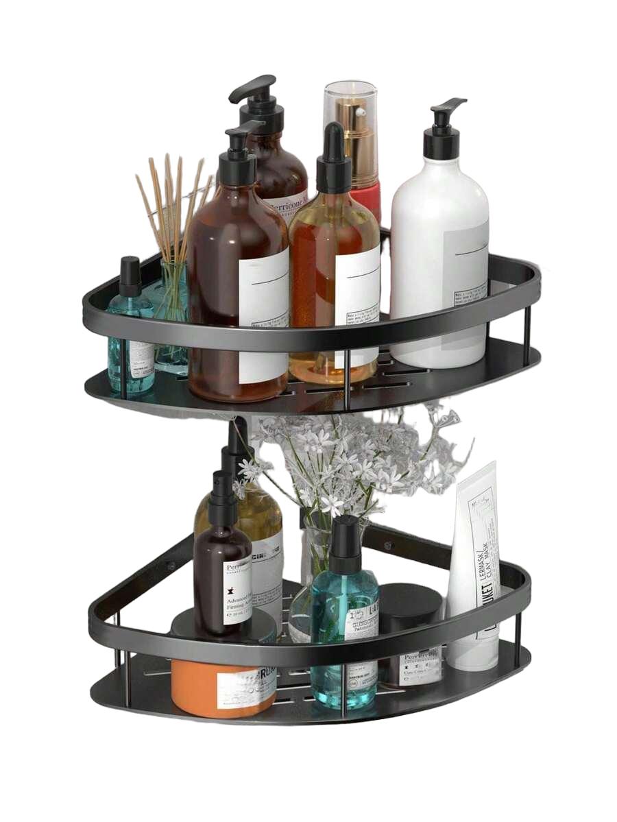 czarny organizer półka łazienkowa 2 pack