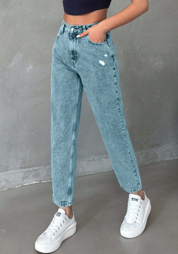 NIEBIESKIE SPODNIE JEANS