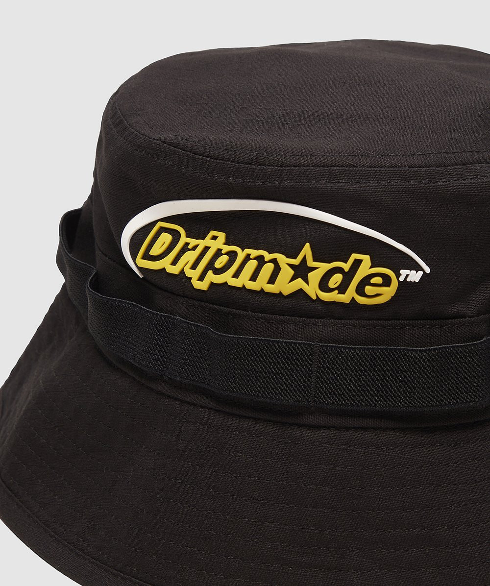czarny kapelusz Defiant bucket logo