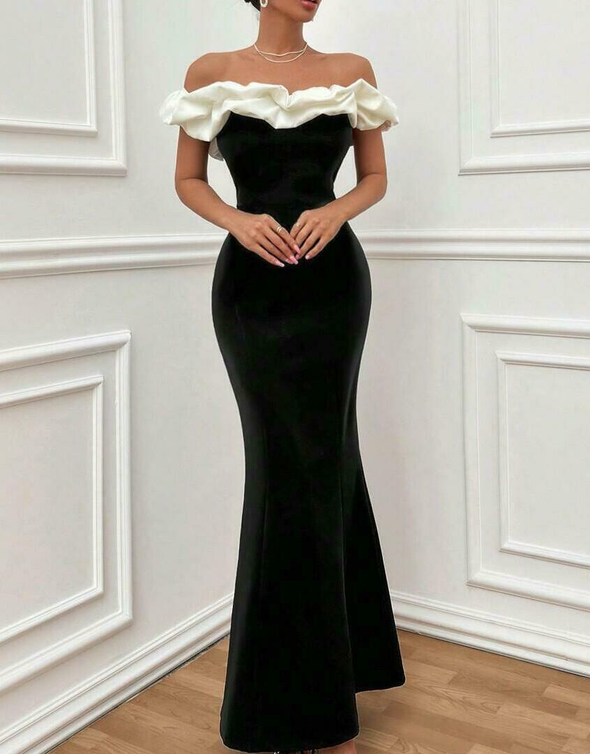 CZARNA SUKIENKA MAXI 