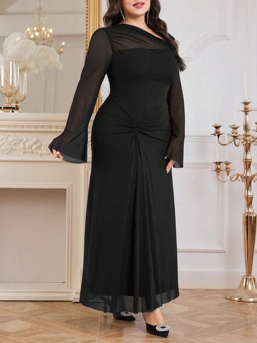CZARNA MAXI SUKIENKA