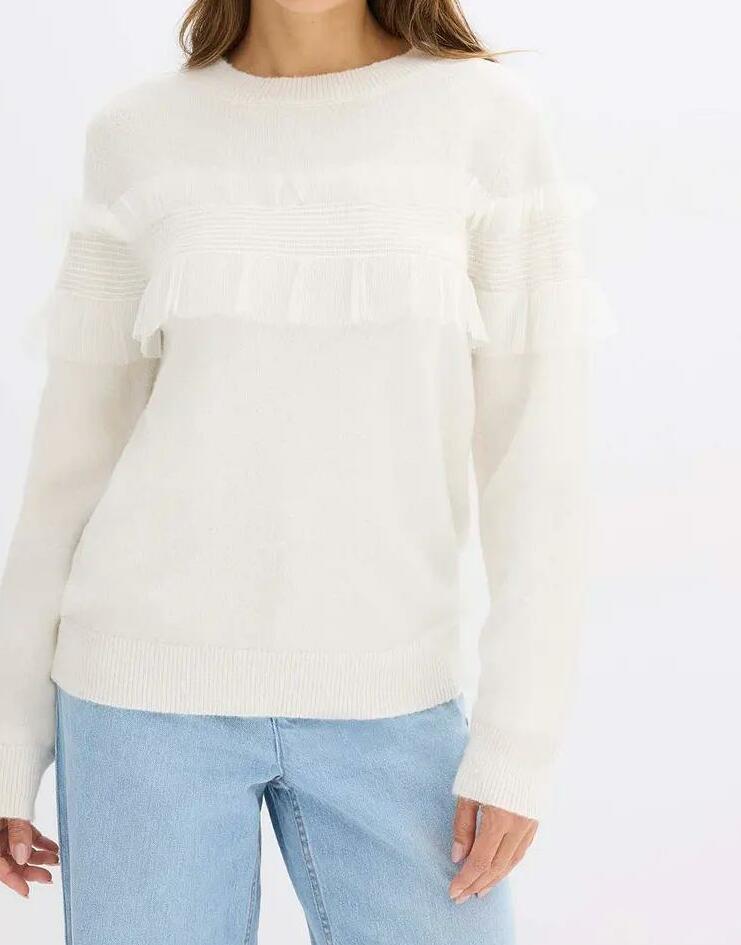 SWETER BIAŁY DAMSKI