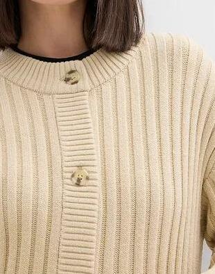 SWETER DAMSKI KARDIGAN WISKOZA ROZPINANY OKRĄGŁY DEKOLT