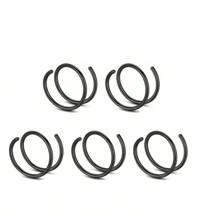 CZARNE KOLCZYKI 2-PACK