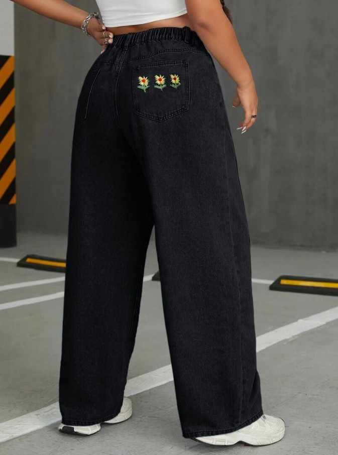 czarne spodnie jeans 
